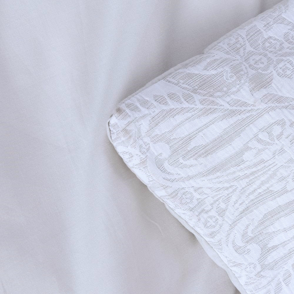 Funda Plumón Jacquard 1.5 Plazas Perla