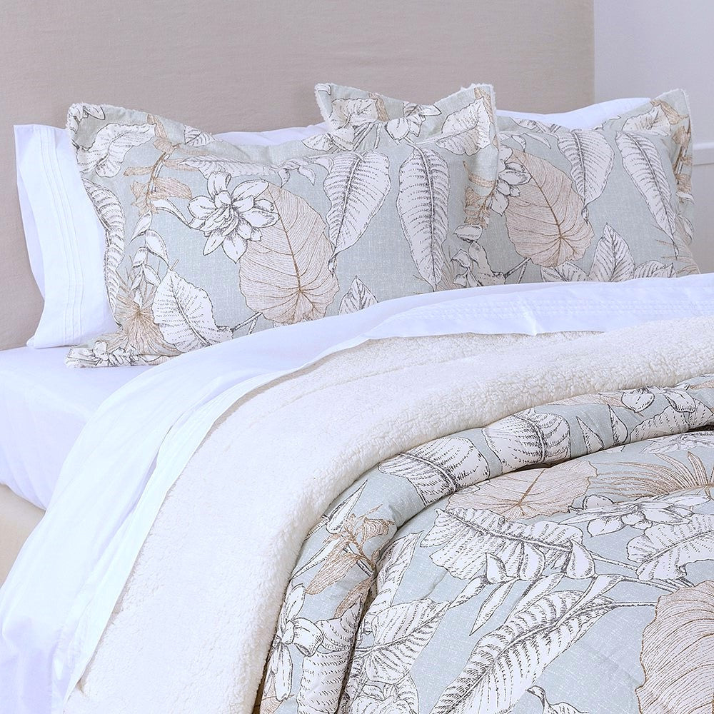 Plumón Estampado Sherpa Rocío 2 Plazas Agua