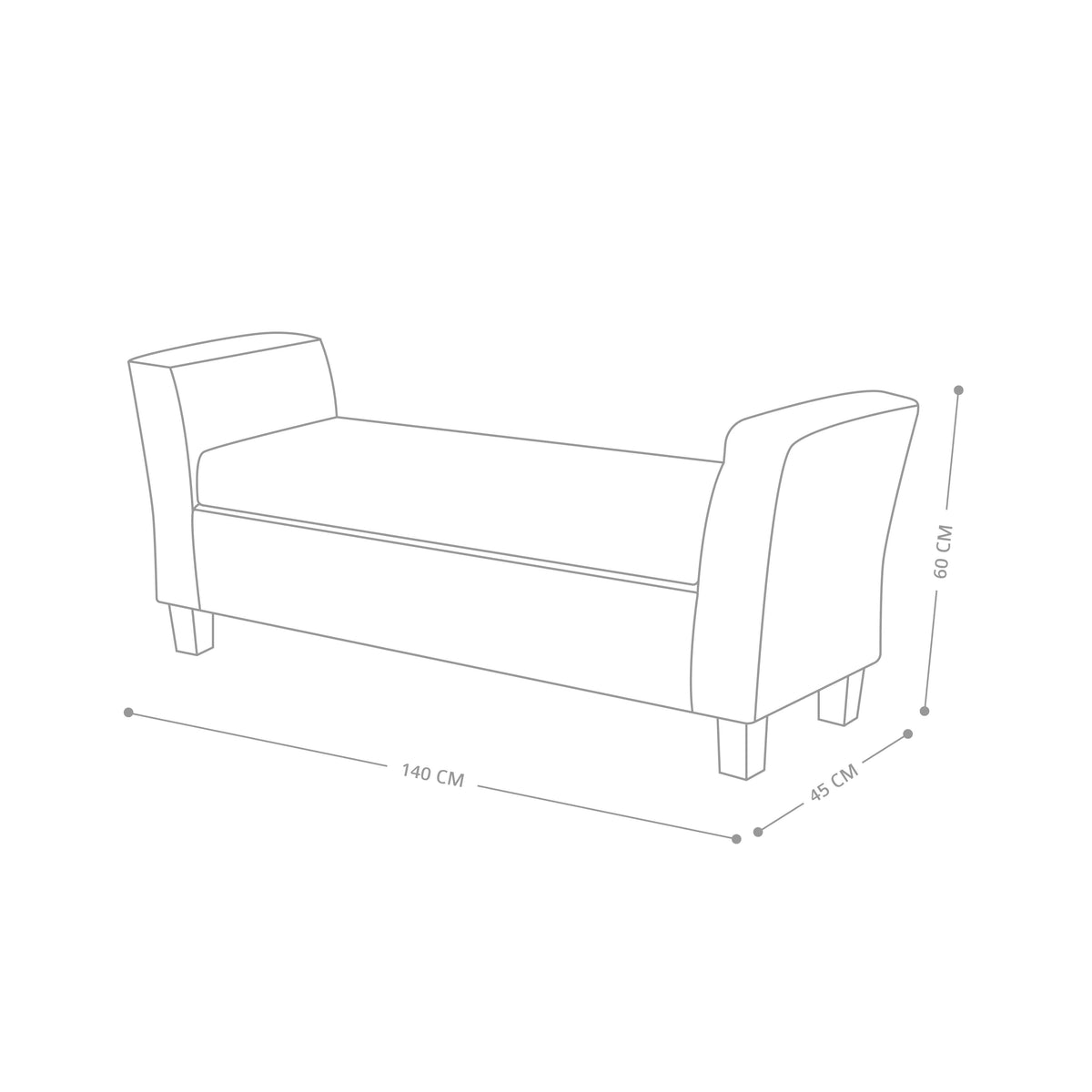 Banqueta Baúl Perla