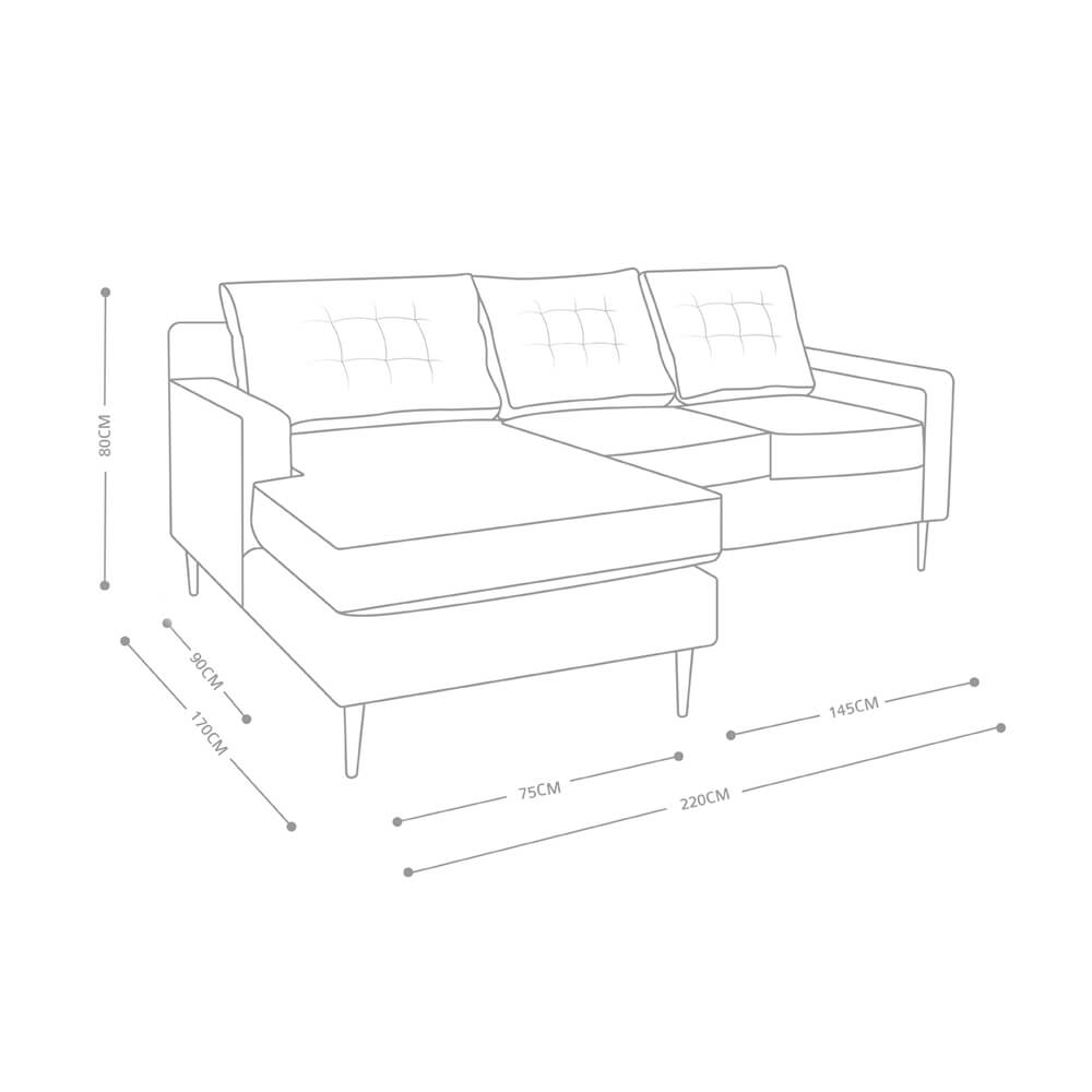 Seccional Bizantino Beige Izquierdo