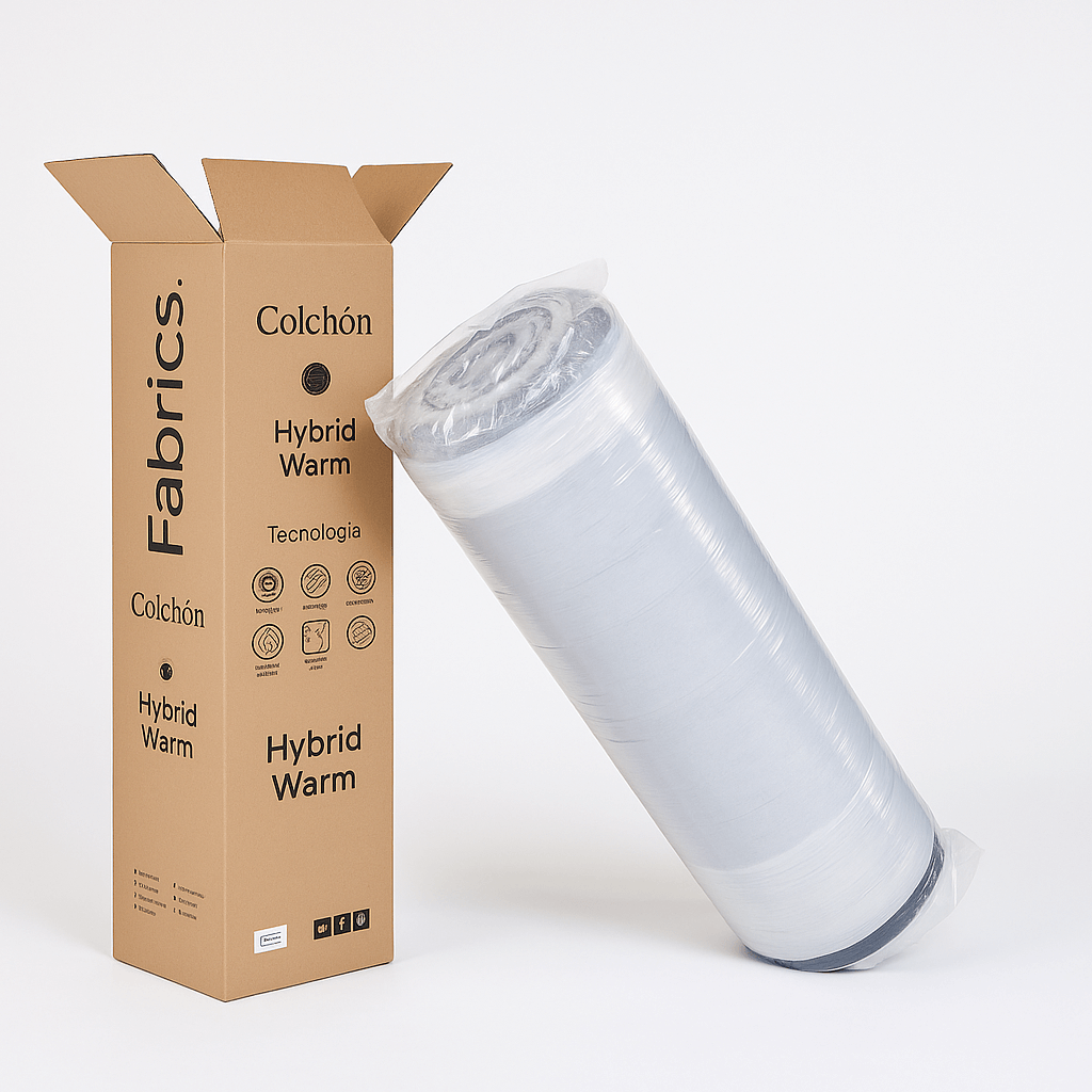 Cama Hybrid Warm King 180x200cm Gris