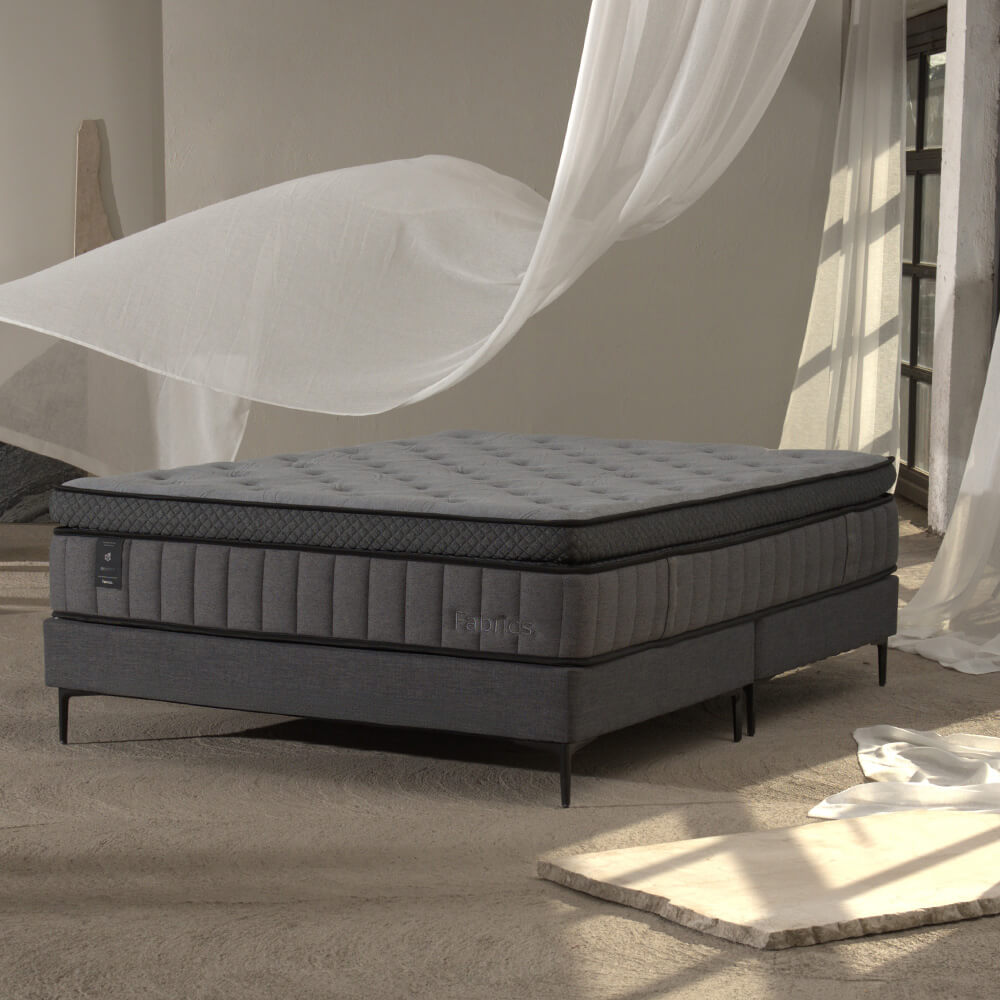 Cama Identity 2 Plazas 150x200cm Gris