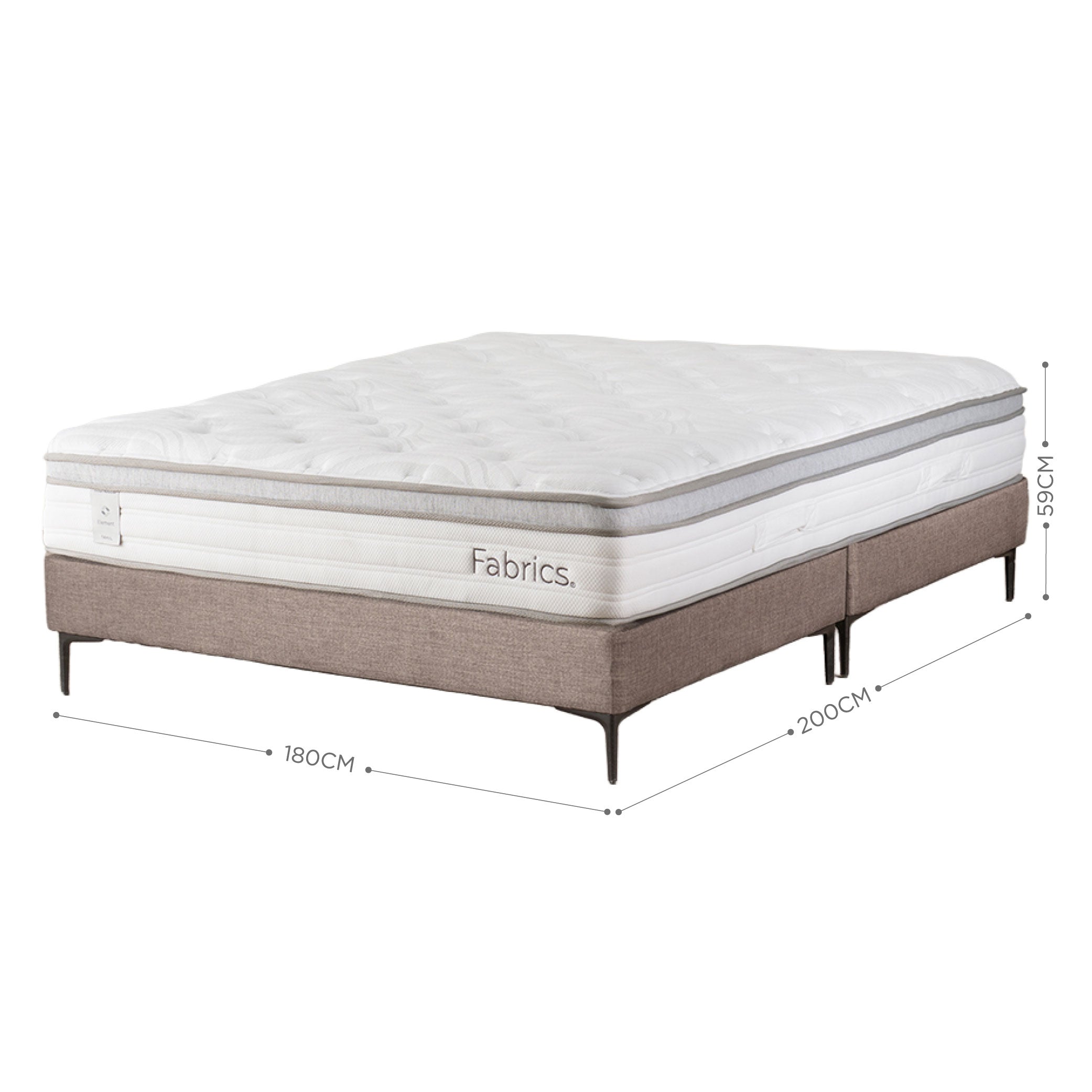 Cama Element King 180x200cm Taupe