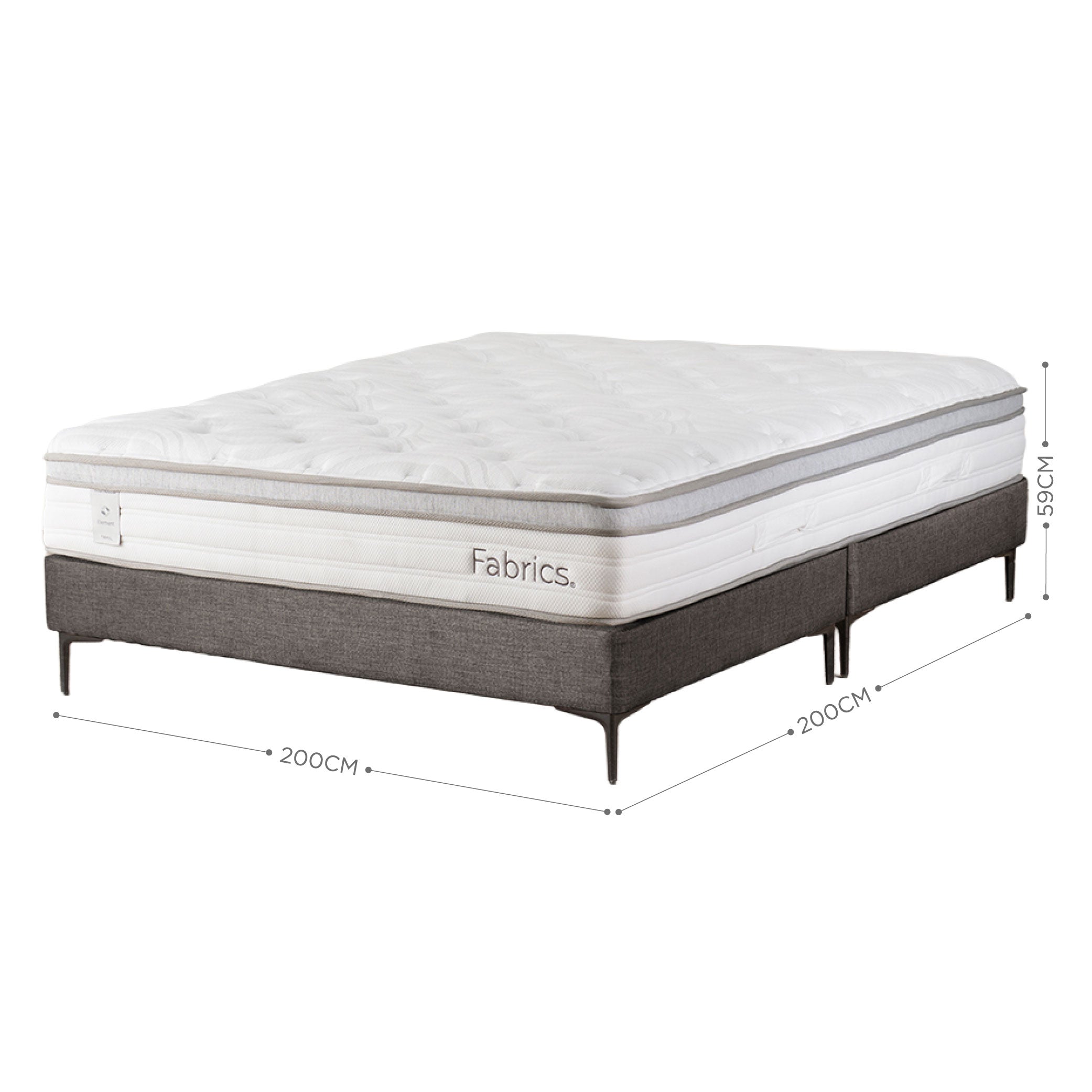 Cama Element Super King 200x200cm Gris