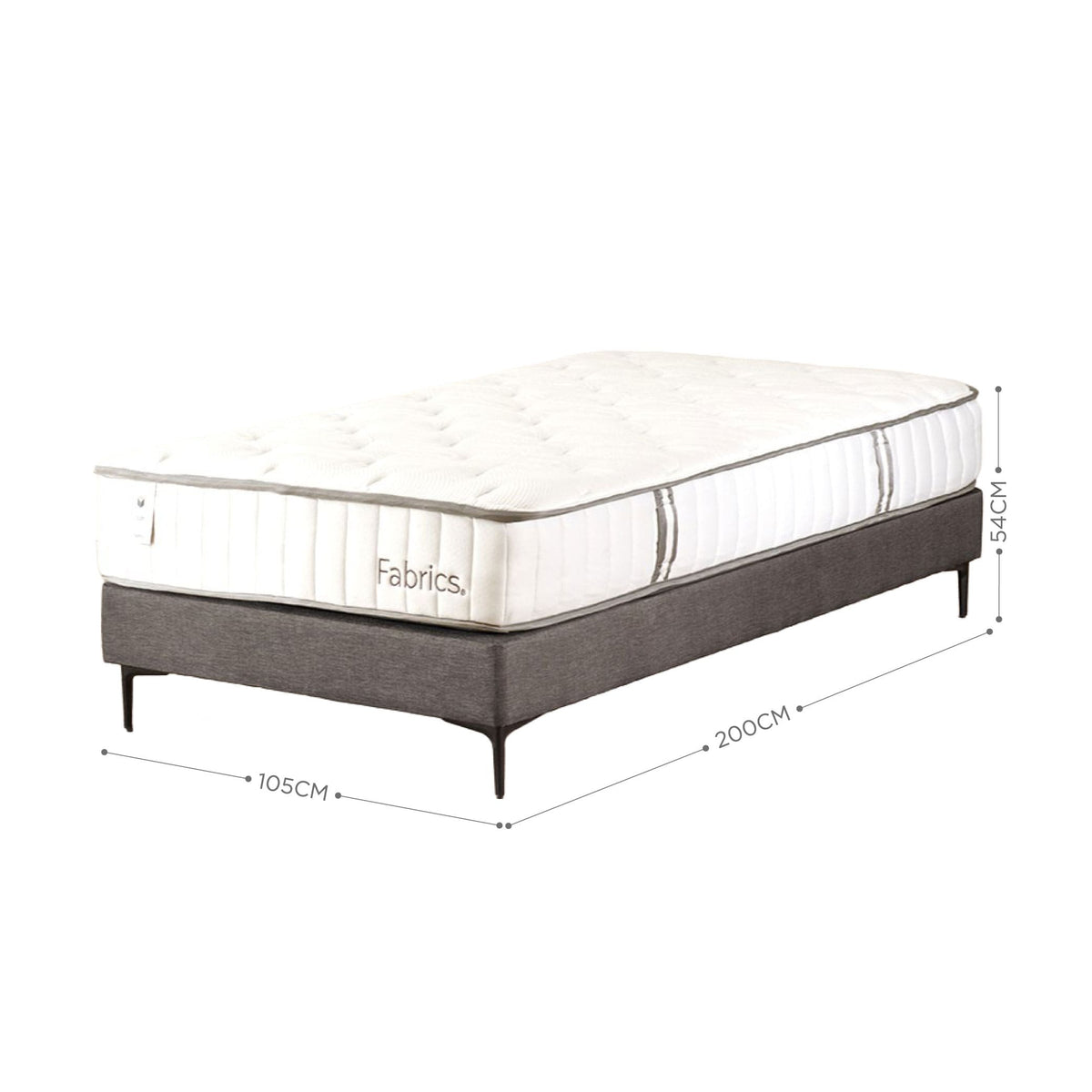 Cama Icon 1.5 Plazas 105x200cm Gris
