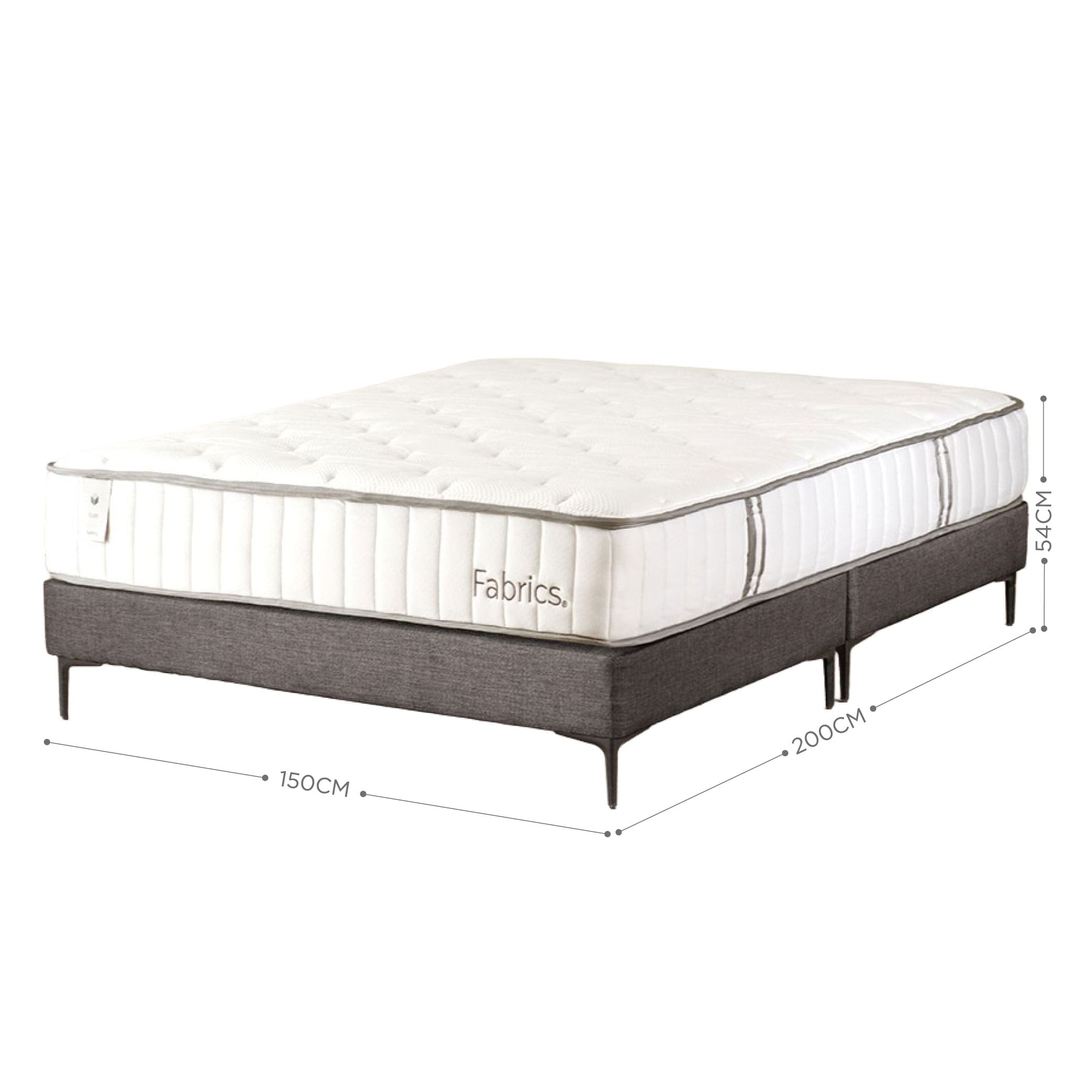 Cama Icon 2 Plazas 150x200cm Gris
