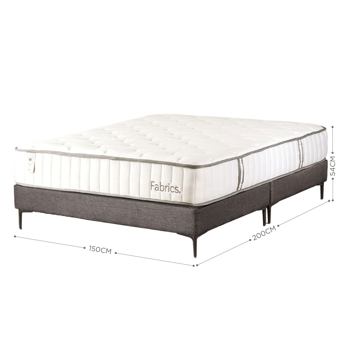 Cama Icon 2 Plazas 150x200cm Gris