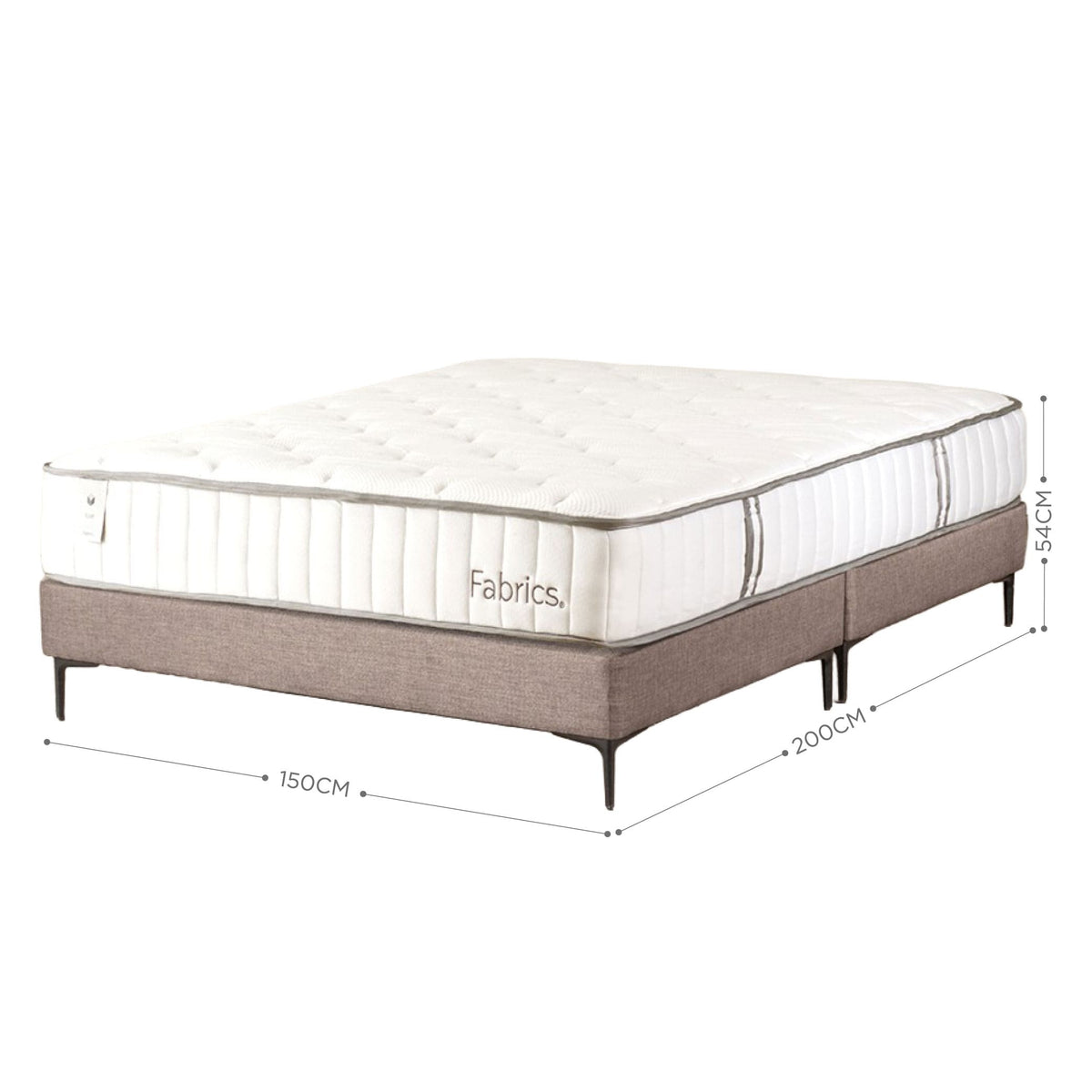 Cama Icon 2 Plazas 150x200cm Taupe