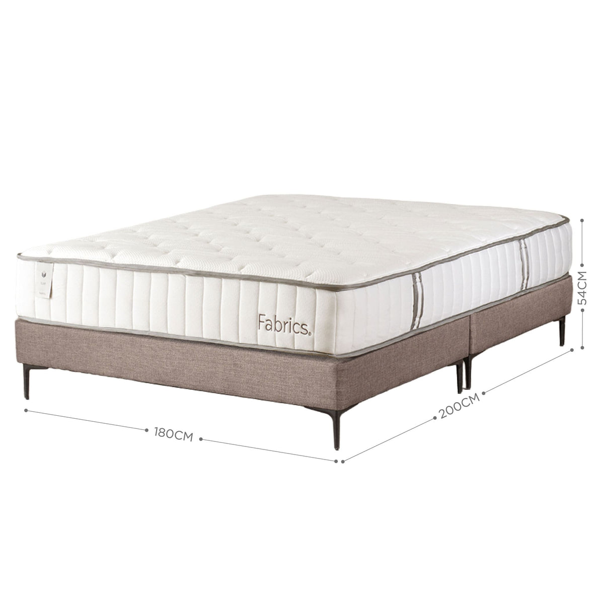 Cama Icon King 180x200cm Taupe