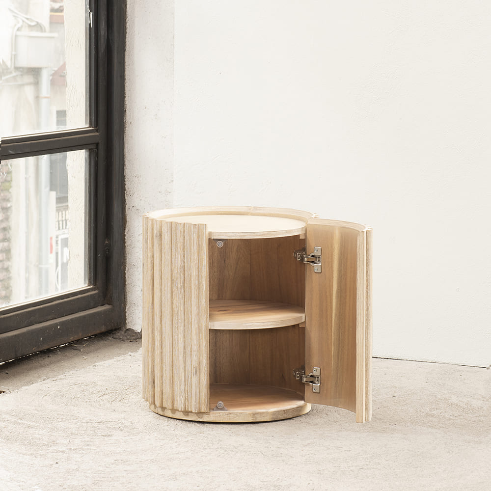 Mesa Lateral Corfu Blanco