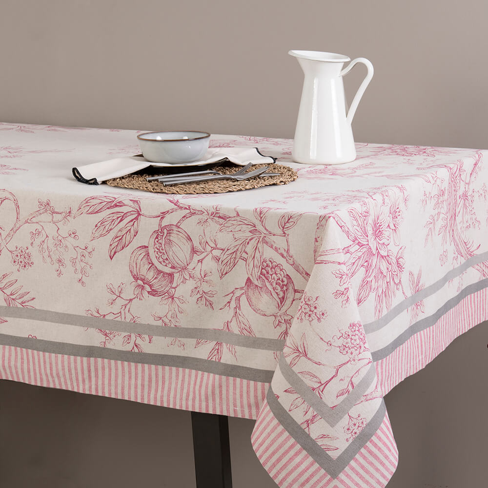 Mantel Lino Antimanchas Manacor Rosa