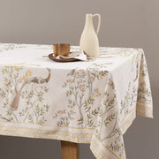 Mantel Lino  Aquitania Greca Verde