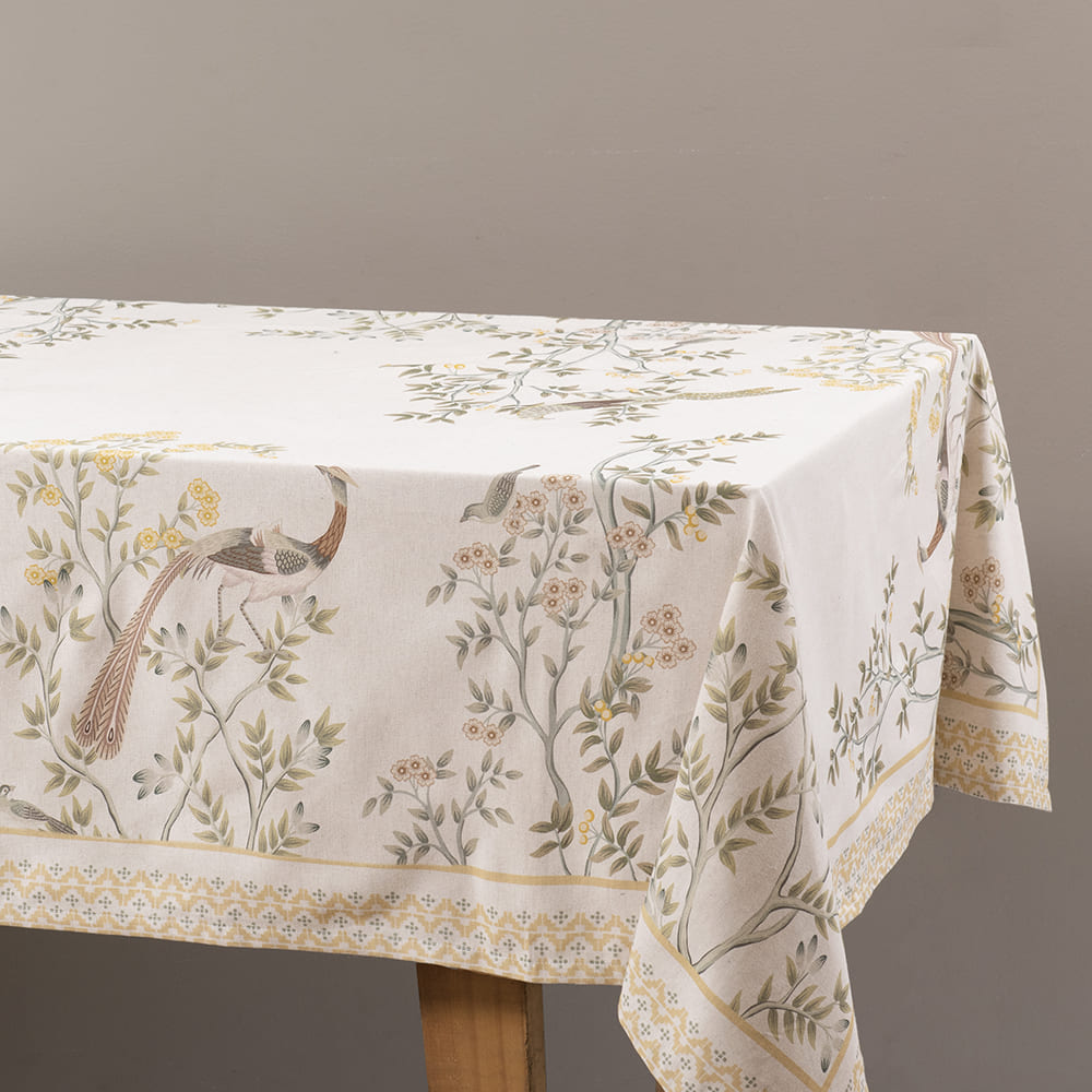 Mantel Lino  Aquitania Greca Verde
