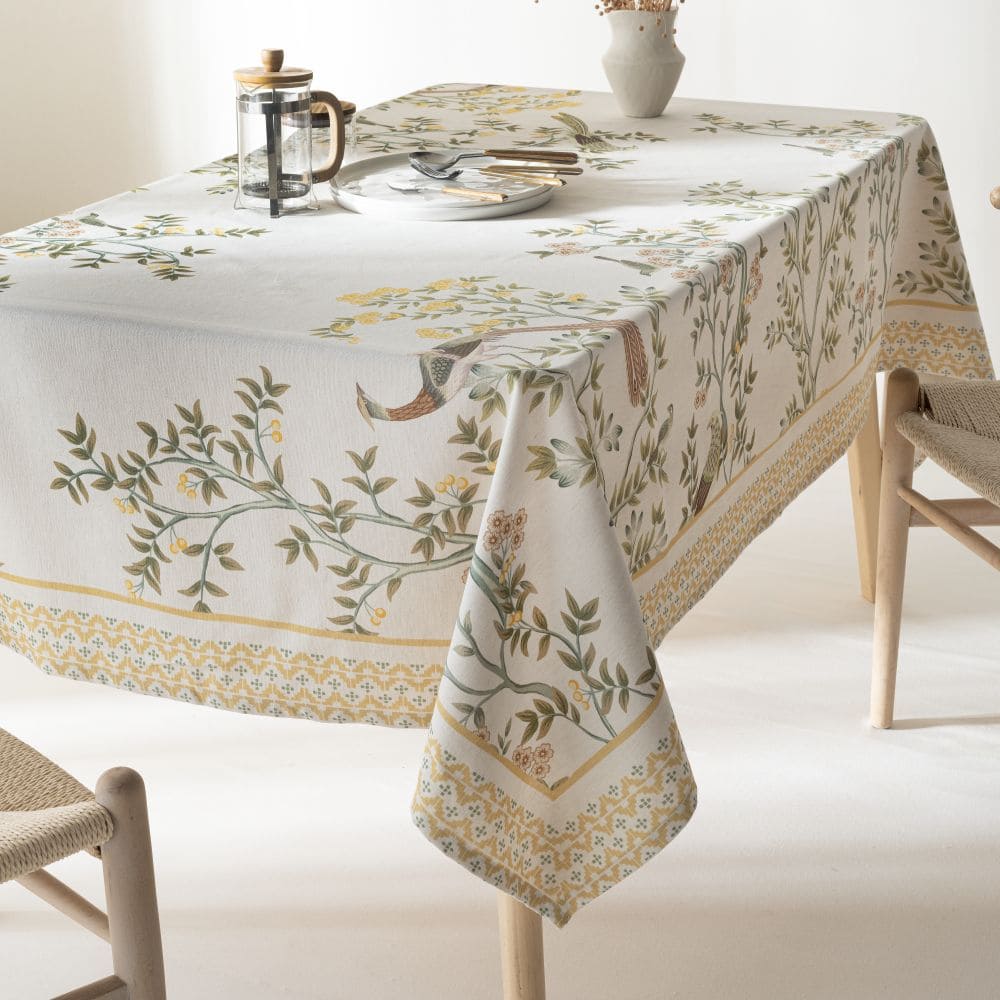Mantel Lino  Aquitania Greca Verde