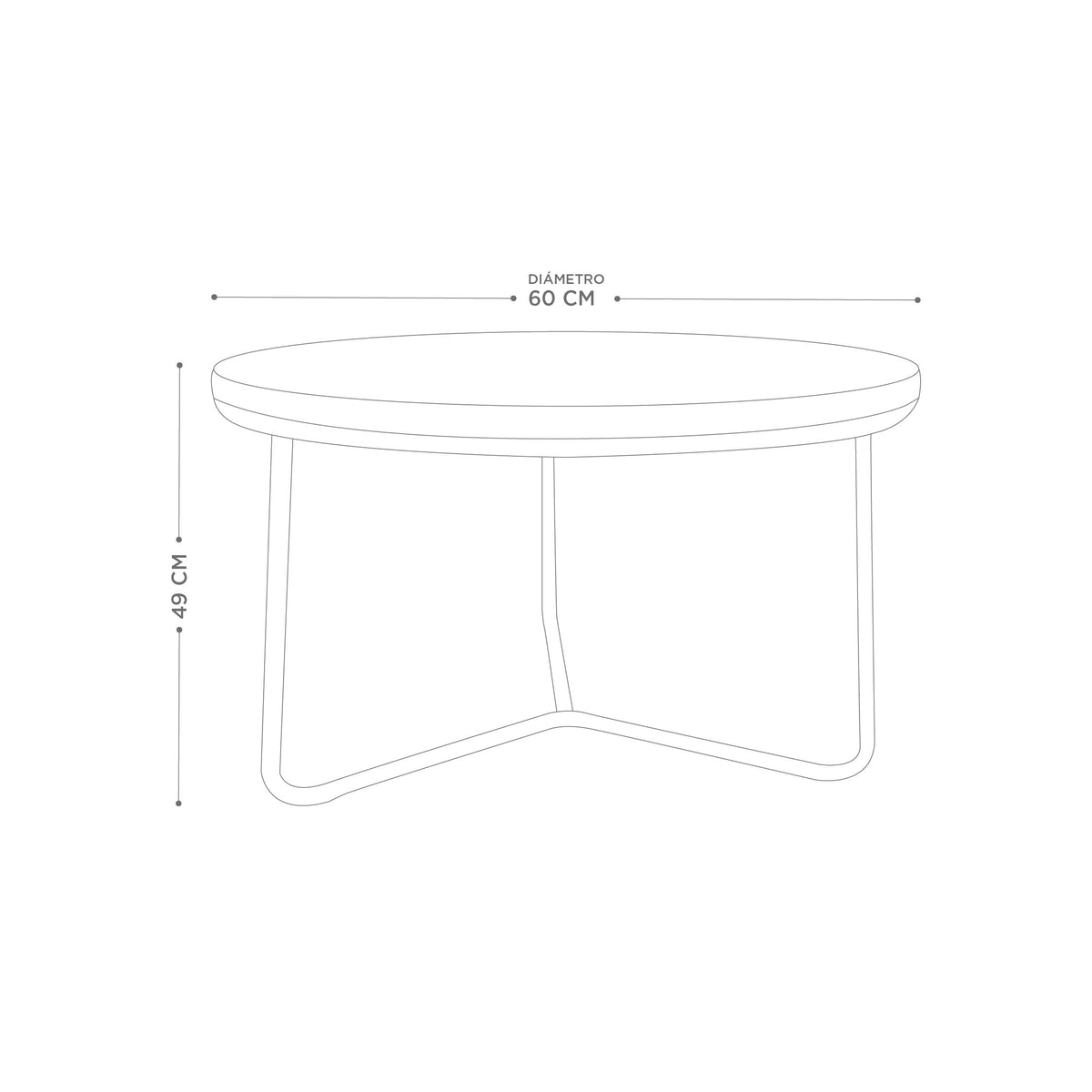 Mesa Tri 60cm