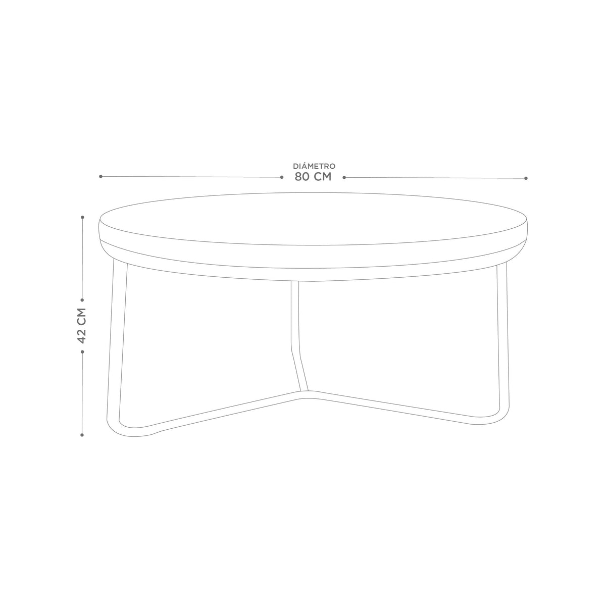 Mesa Tri 80cm
