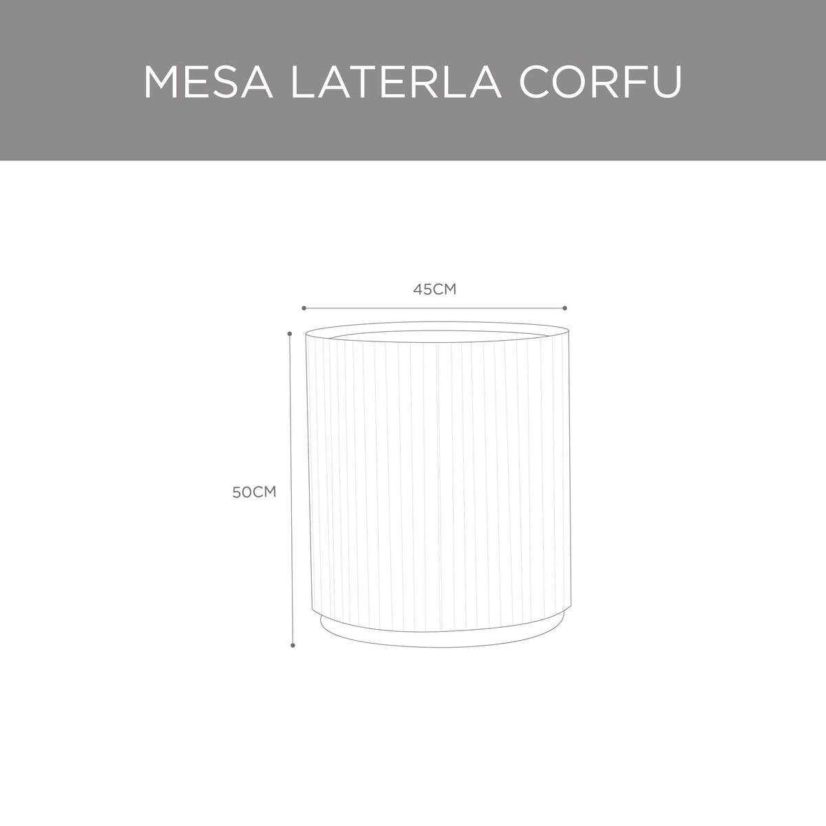 Mesa Lateral Corfu Blanco