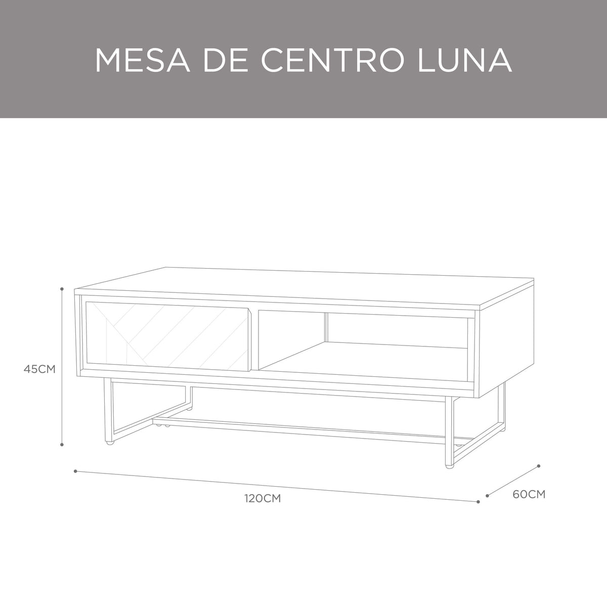 Mesa de Centro Luna Cajón