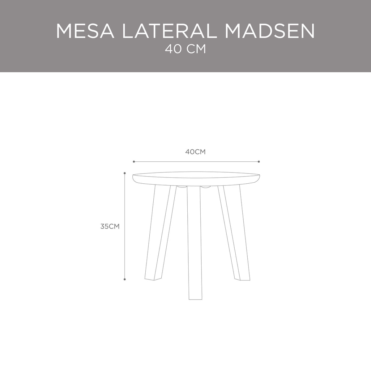 Mesa Lateral Madsen 40cm