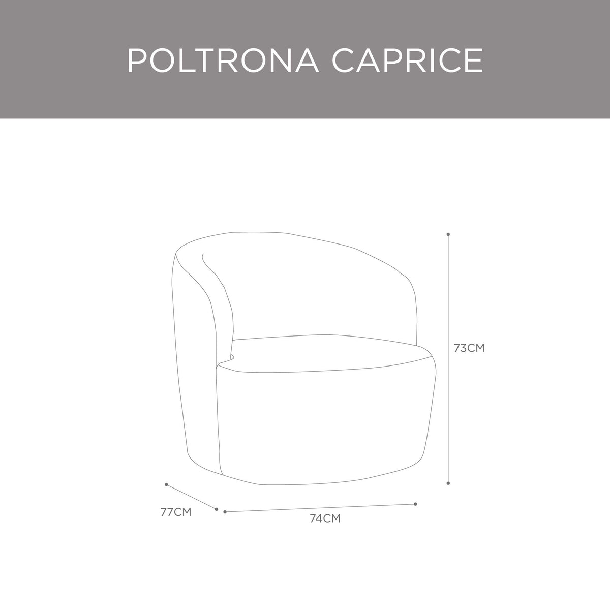 Poltrona Giratoria Caprice Camel