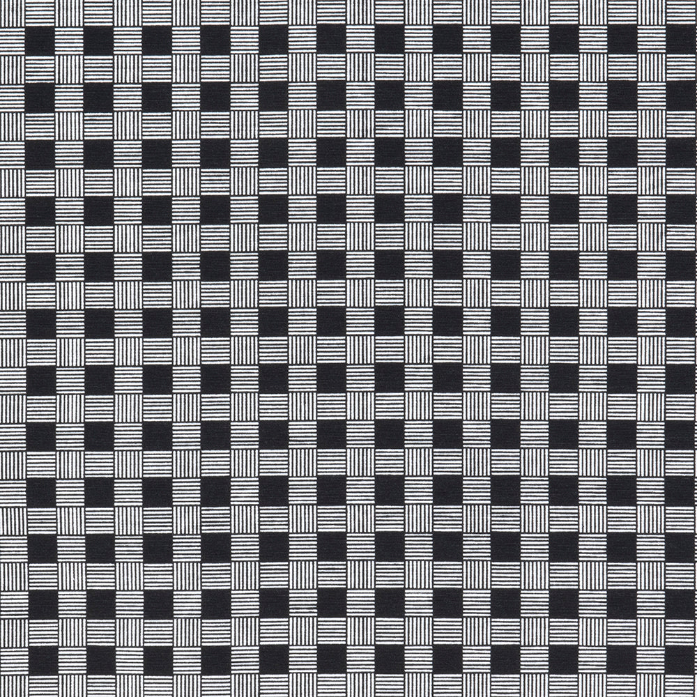 Tela Outdoor Cuadritos Negro