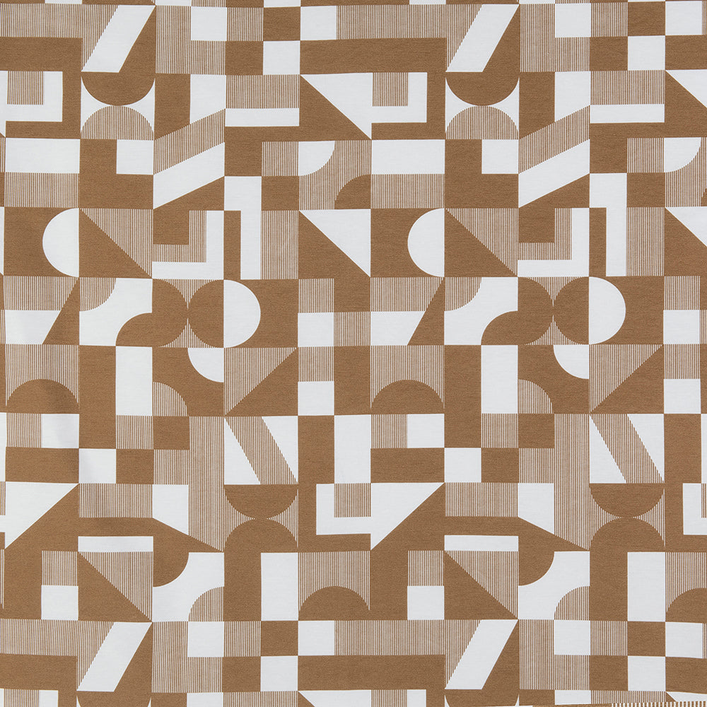 Tela Outdoor Geométrico Ocre