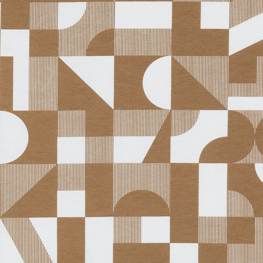 Tela Outdoor Geométrico Ocre