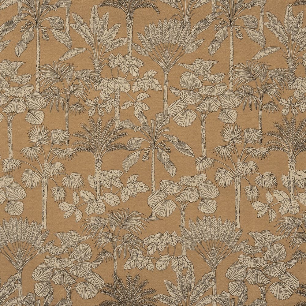 Tela Outdoor Palmeras Ocre