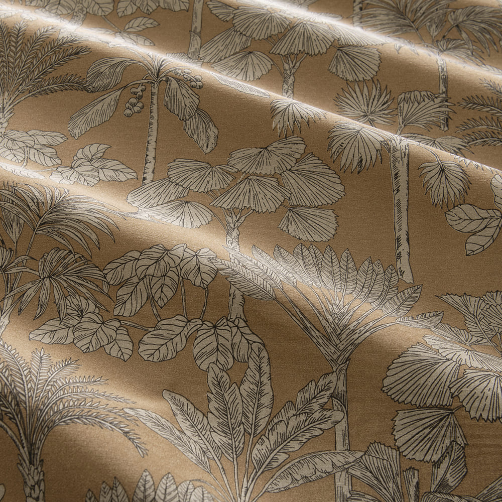 Tela Outdoor Palmeras Ocre