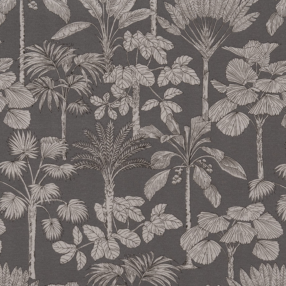 Tela Outdoor Palmeras Gris