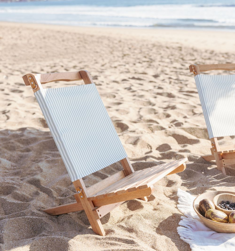 Silla Playa Stiniva Rayas Verde