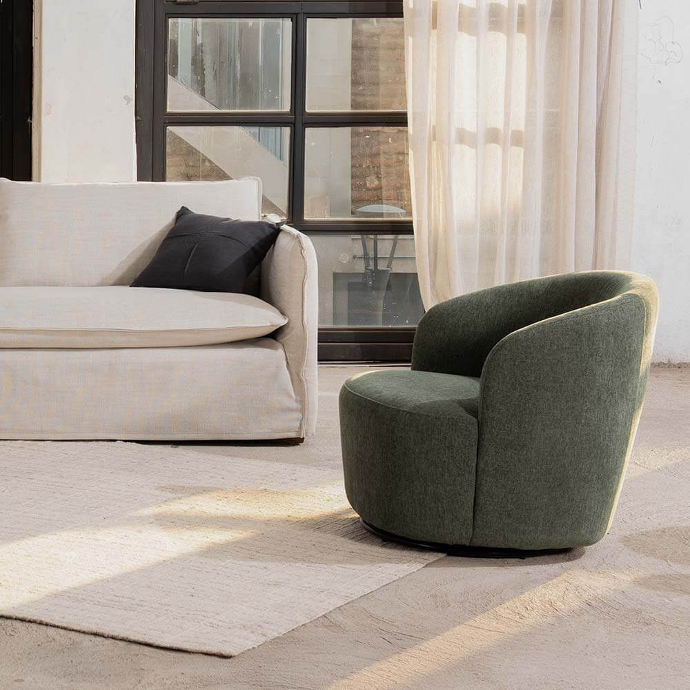 Poltrona Giratoria Caprice Verde