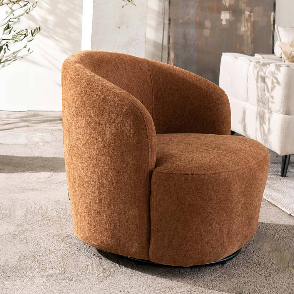 Poltrona Giratoria Caprice Camel