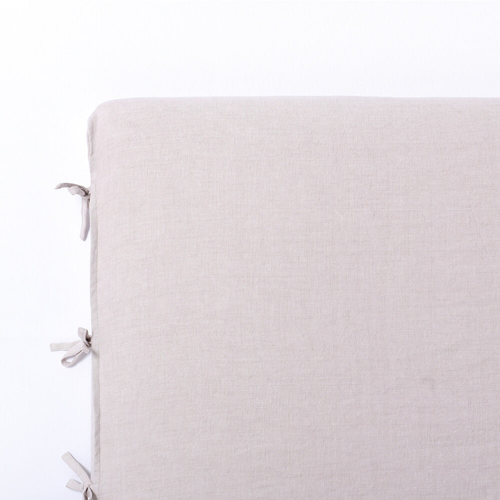 Funda Respaldo Lino Amarras Beige