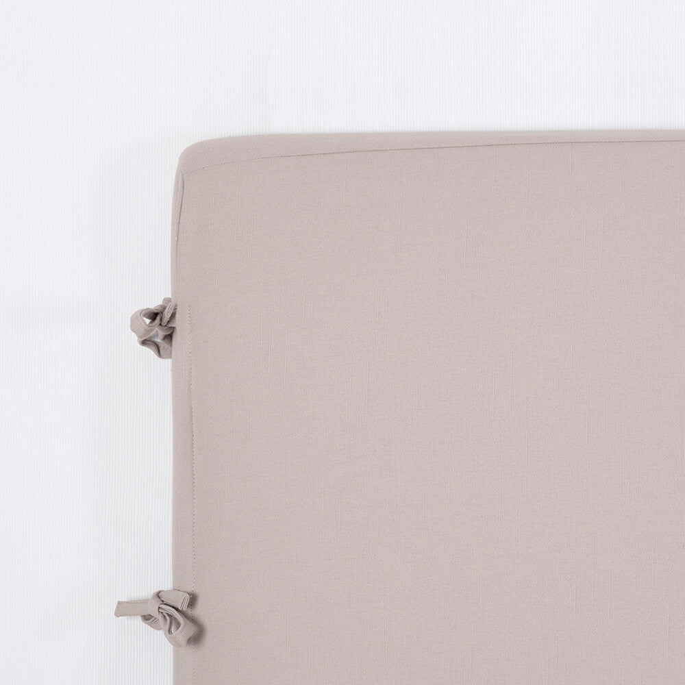 Respaldo Funda Algodón Amarras Taupe