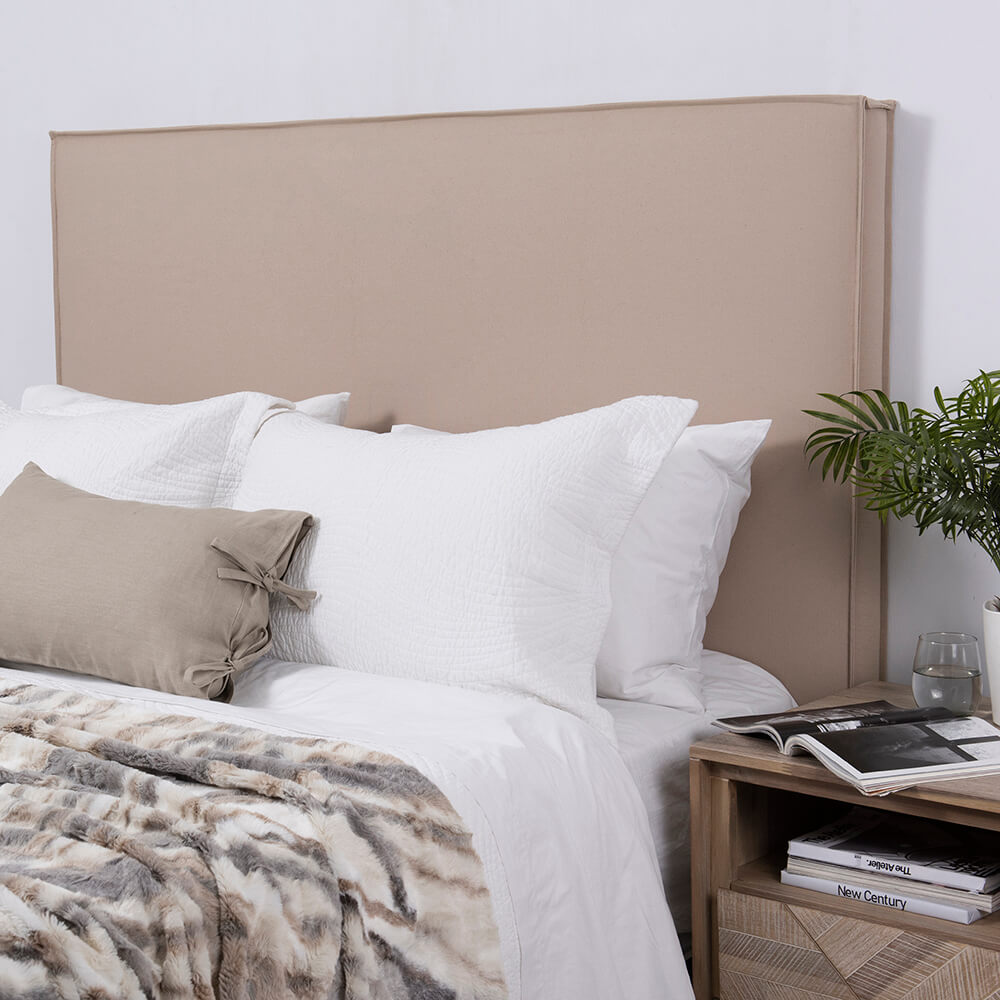 Funda Respaldo Algodón Fuelle Visón