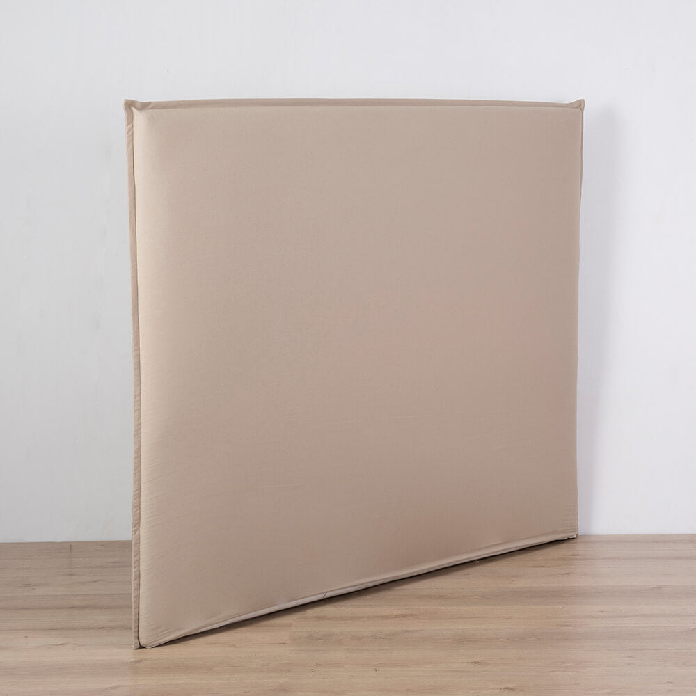 Funda Respaldo Algodón Pestaña Taupe