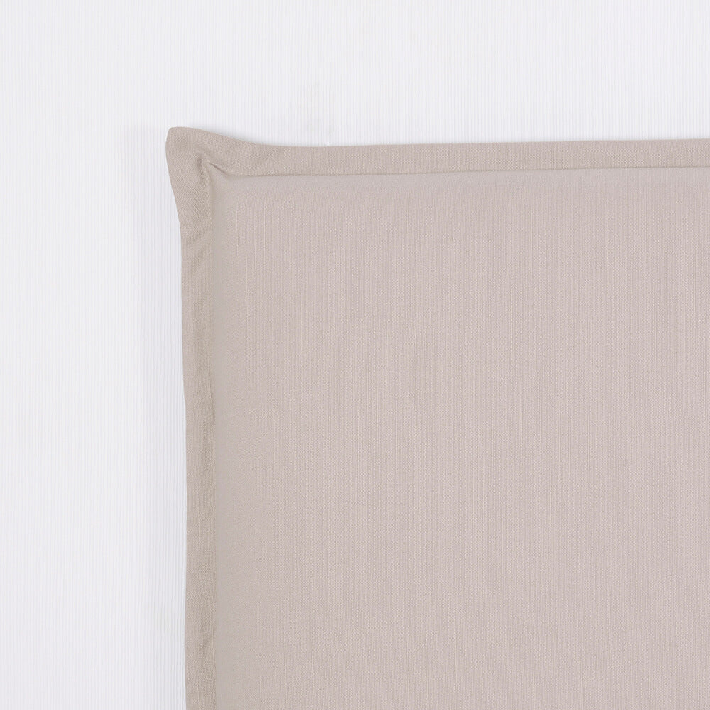 Funda Respaldo Algodón Pestaña Taupe