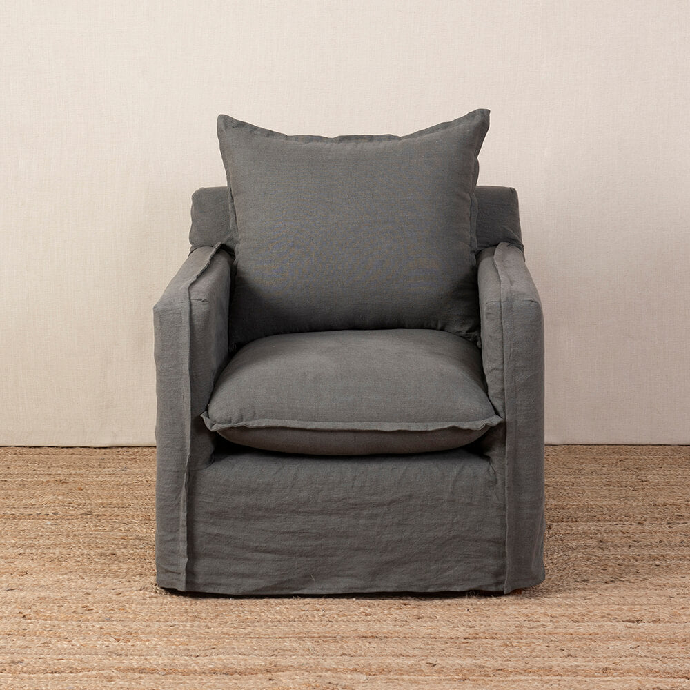 Sillón Dominga Lino Gris