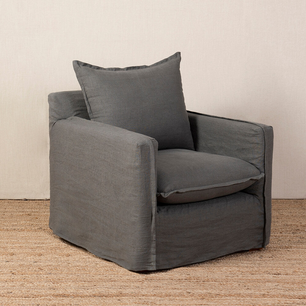 Sillón Dominga Lino Gris