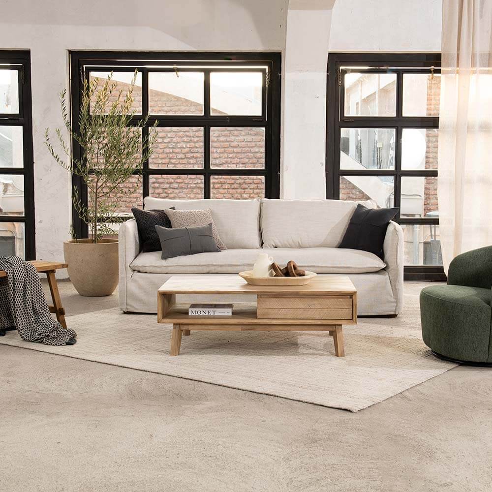 Sofá Lash 220cm Crudo