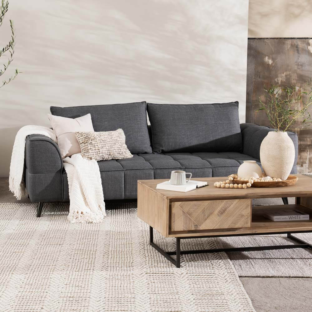 Sofá Forli 230cm Gris Oscuro