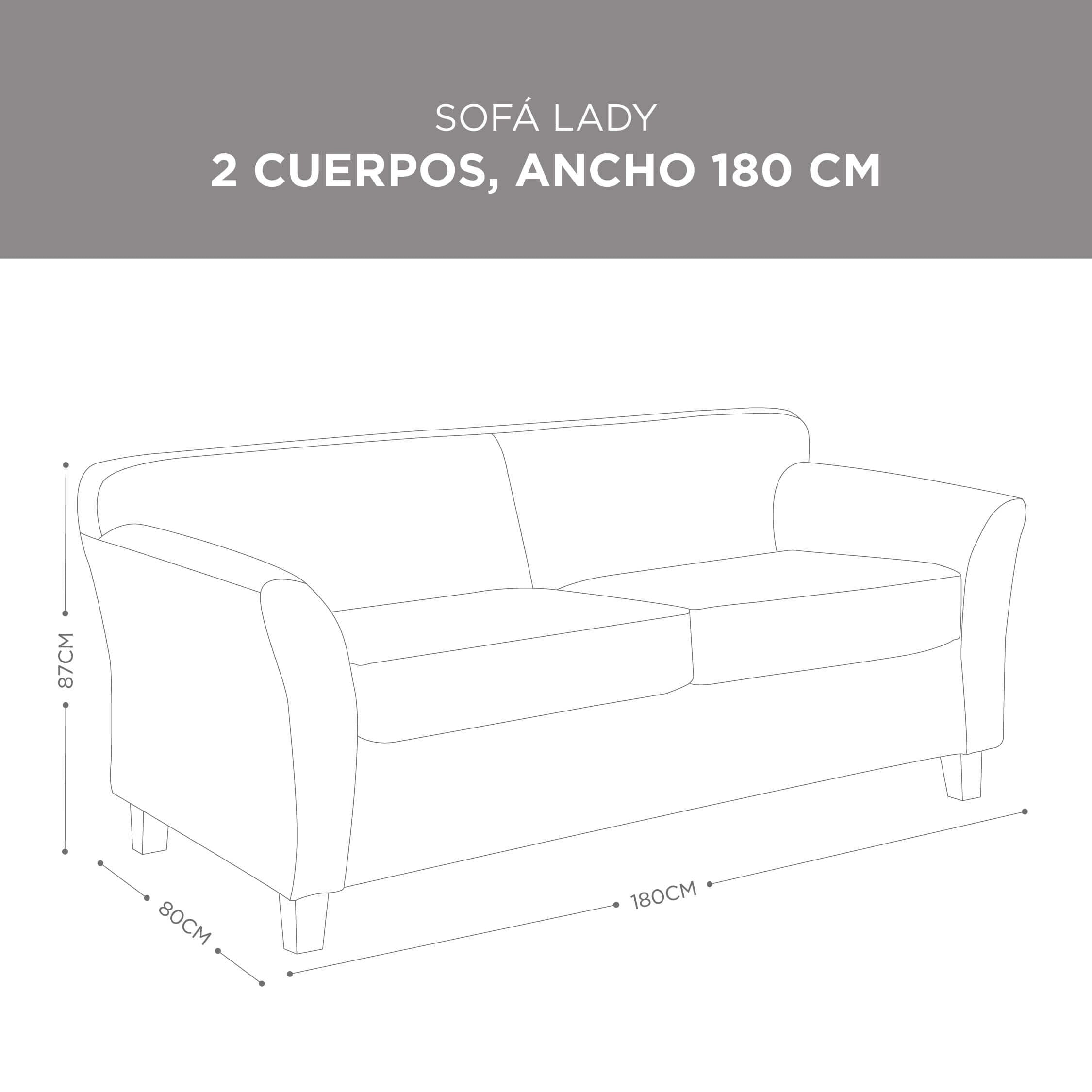 Sofá Lady Gris