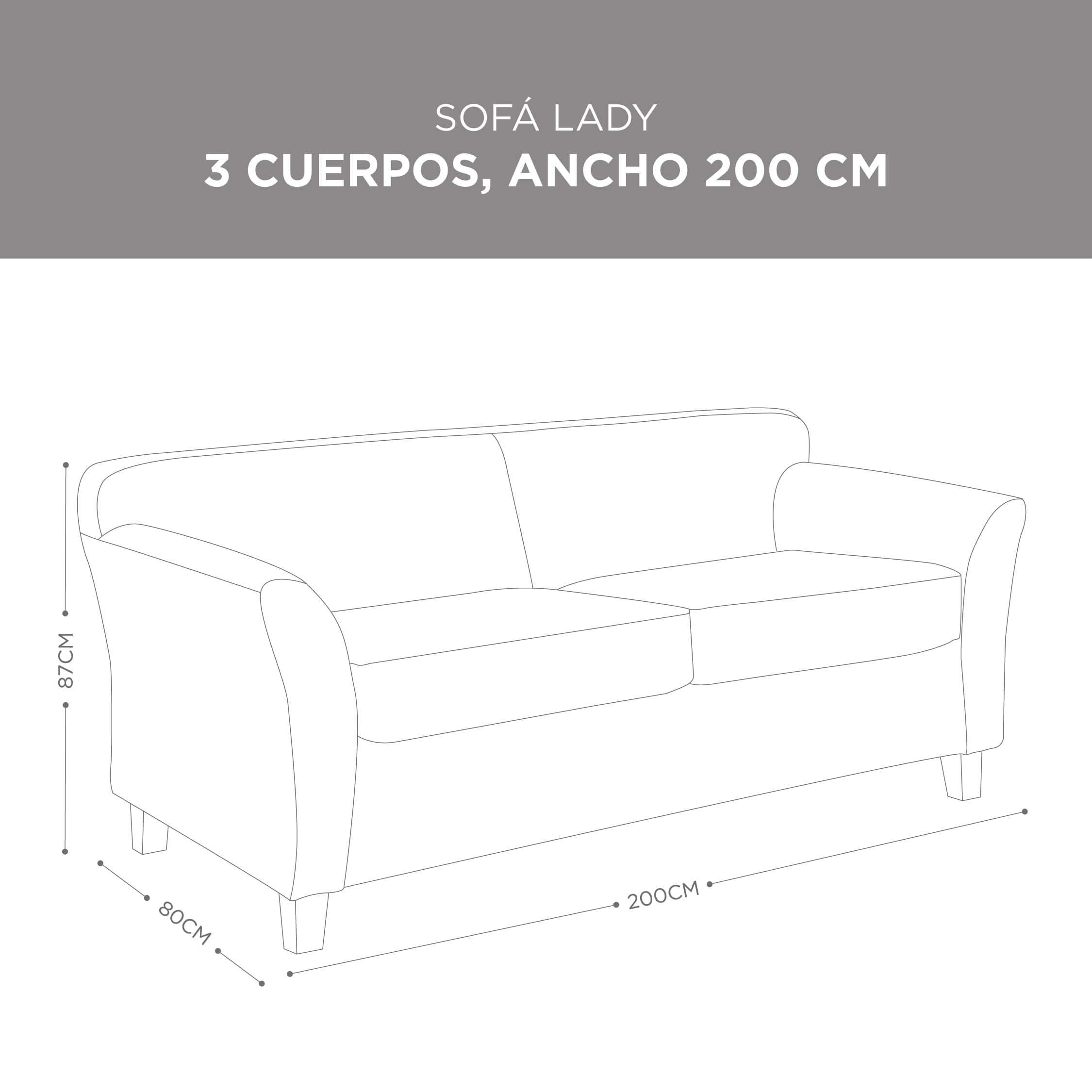 Sofá Lady Gris