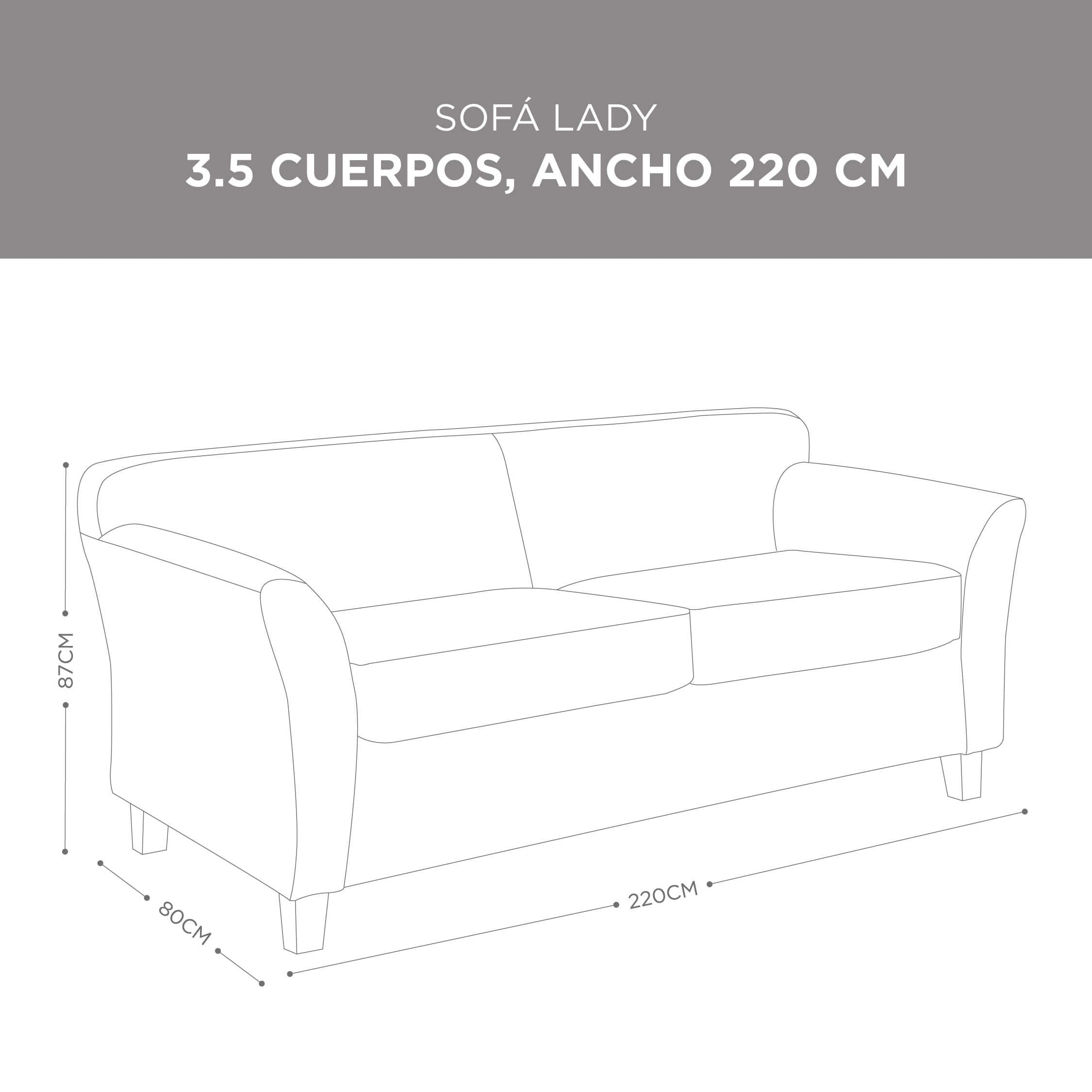 Sofá Lady Gris