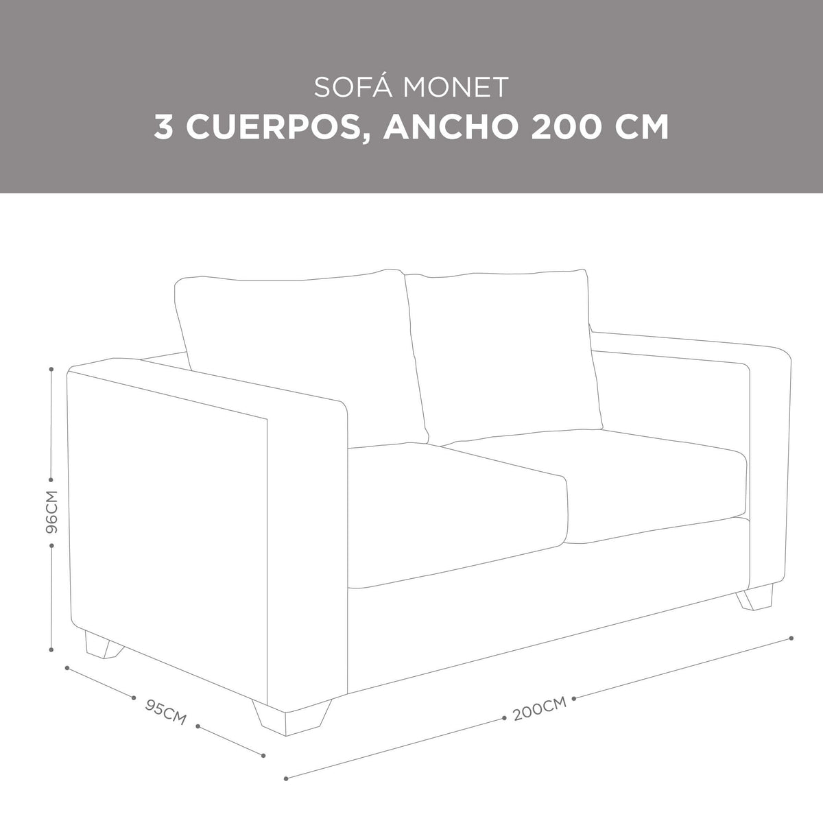 Sofá Monet Gris