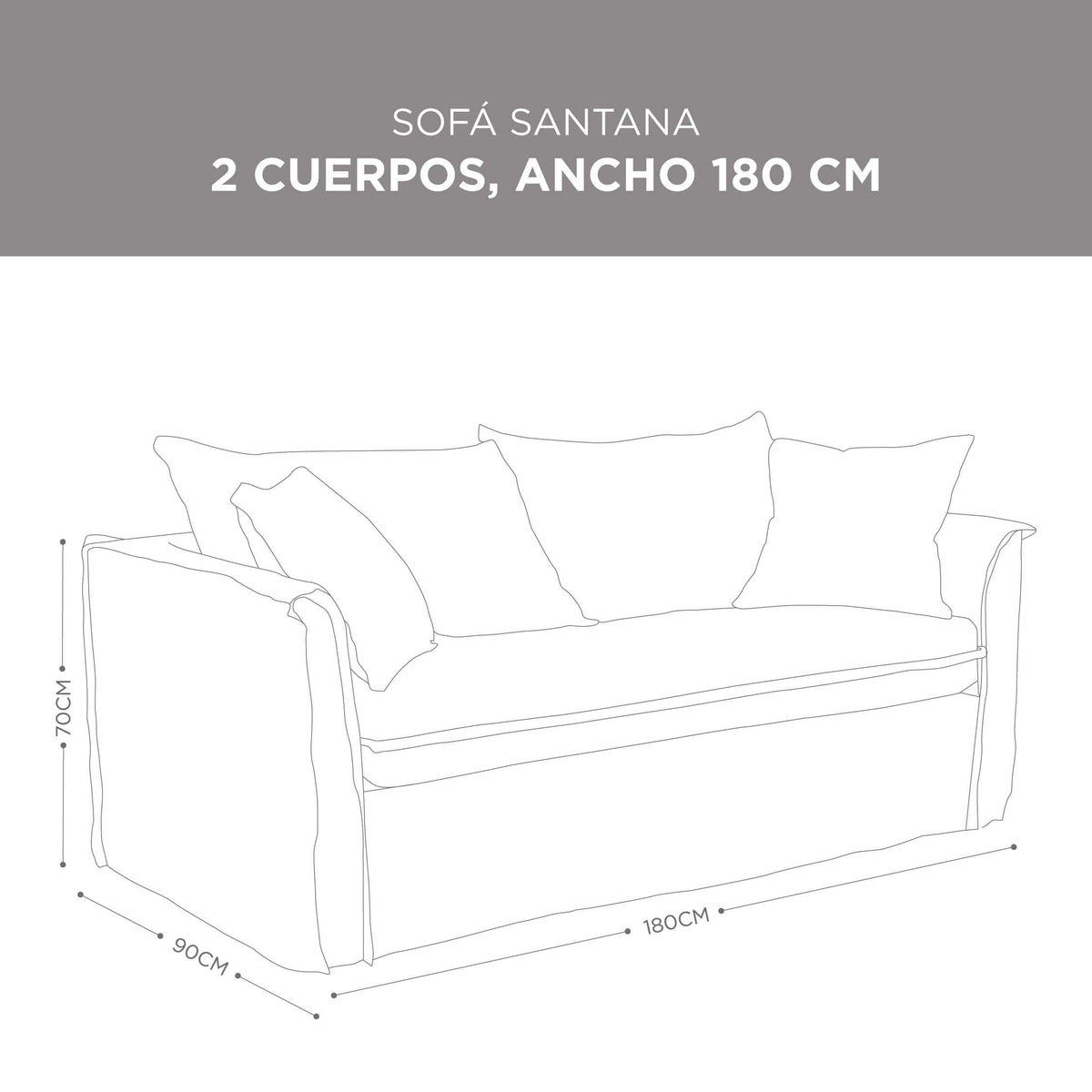 Sofá Santana Lino Natural