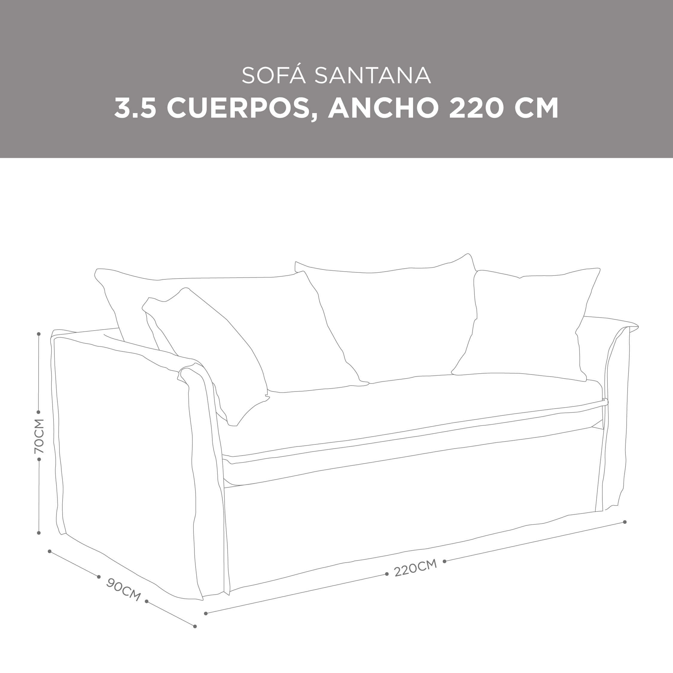 Sofá Santana Lino Gris