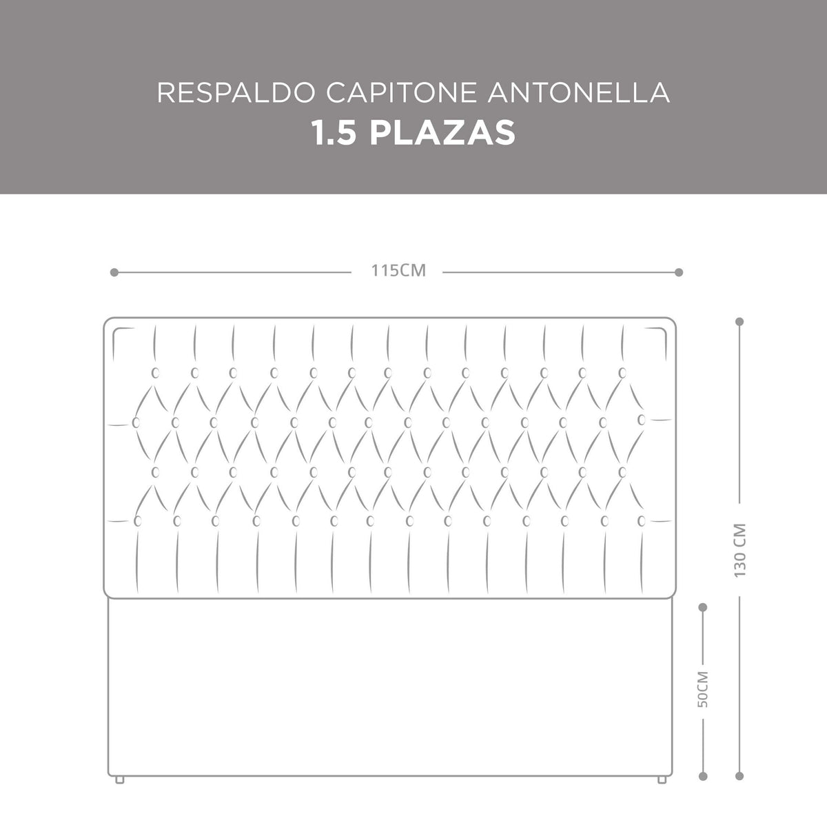 Respaldo Capitoné Antonella Beige