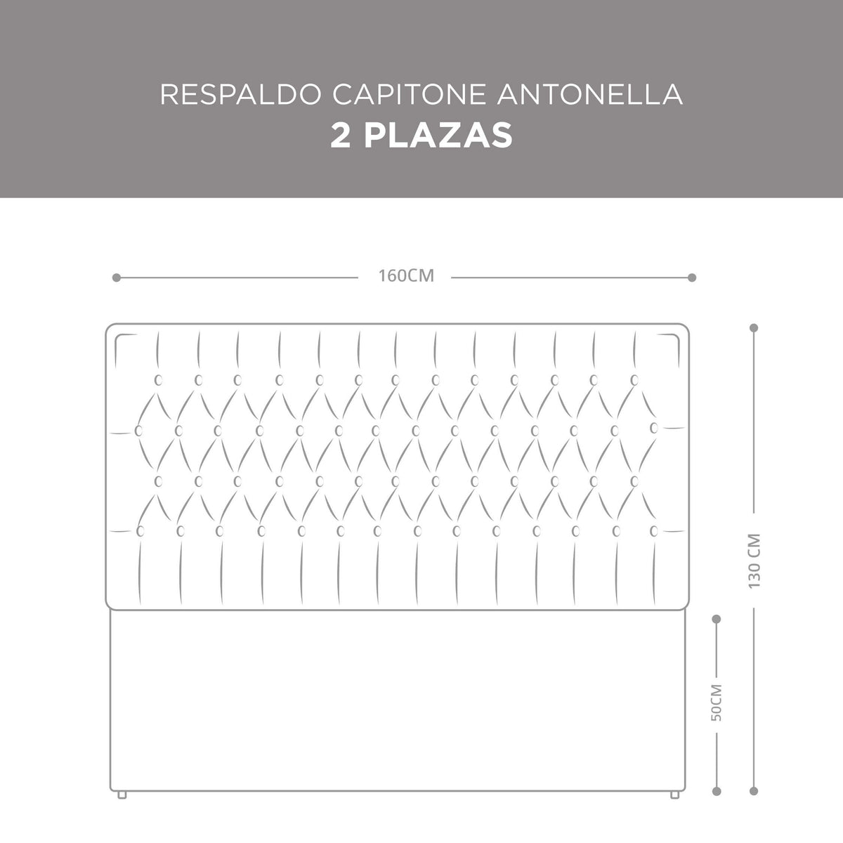 Respaldo Capitoné Antonella Beige